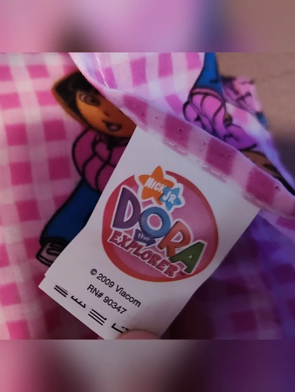 2009 Dora the explorer 3 Piece Sheet Set Twin Flat Fitted Pillowcase Nick Jr.